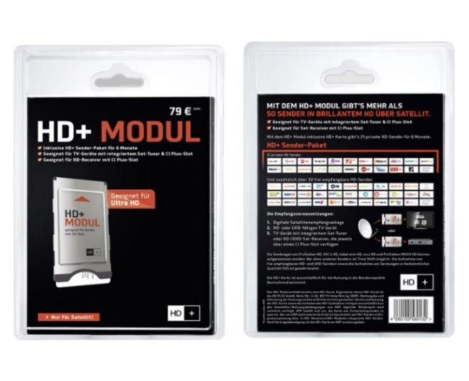 HD+ Modul inkl. HD+ Karte 6 Monate geeignet HD & UHD SAT Empfang Smartcard