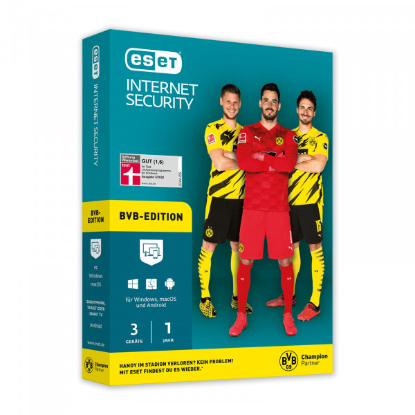 ESET Internet Security BVB Edition | 3 Geräte | 1 Jahr
